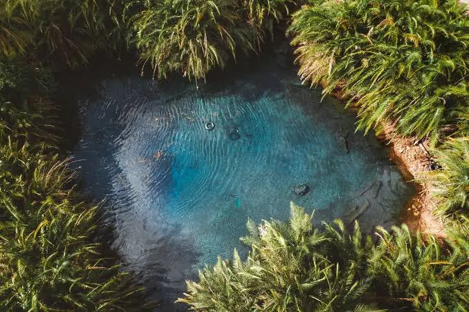 Clear turquoise water at Kikuletwa Hot Springs