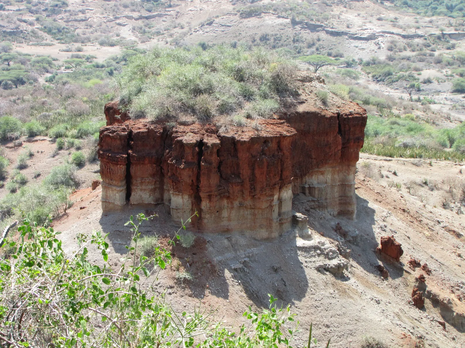 The monolith at Olduvai Gorge