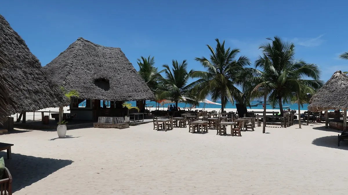 White sand beach in Zanzibar